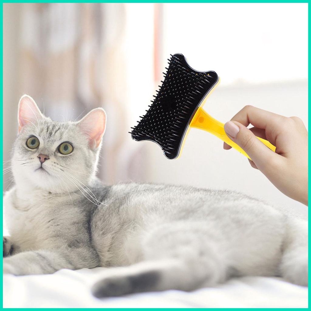 Bàn chải lông cún/ mèo tự làm sạch tiện dụng