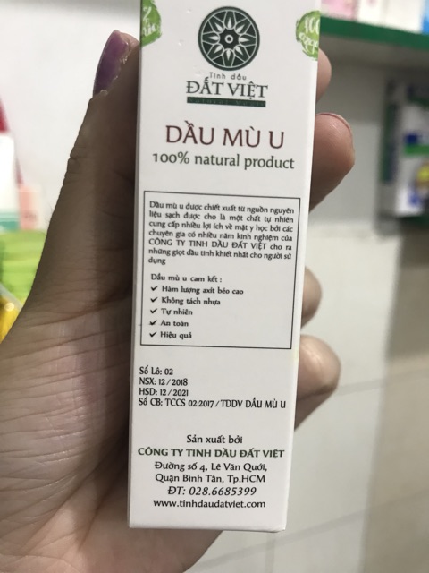 Dầu mù u Đất Việt Chai 10ml