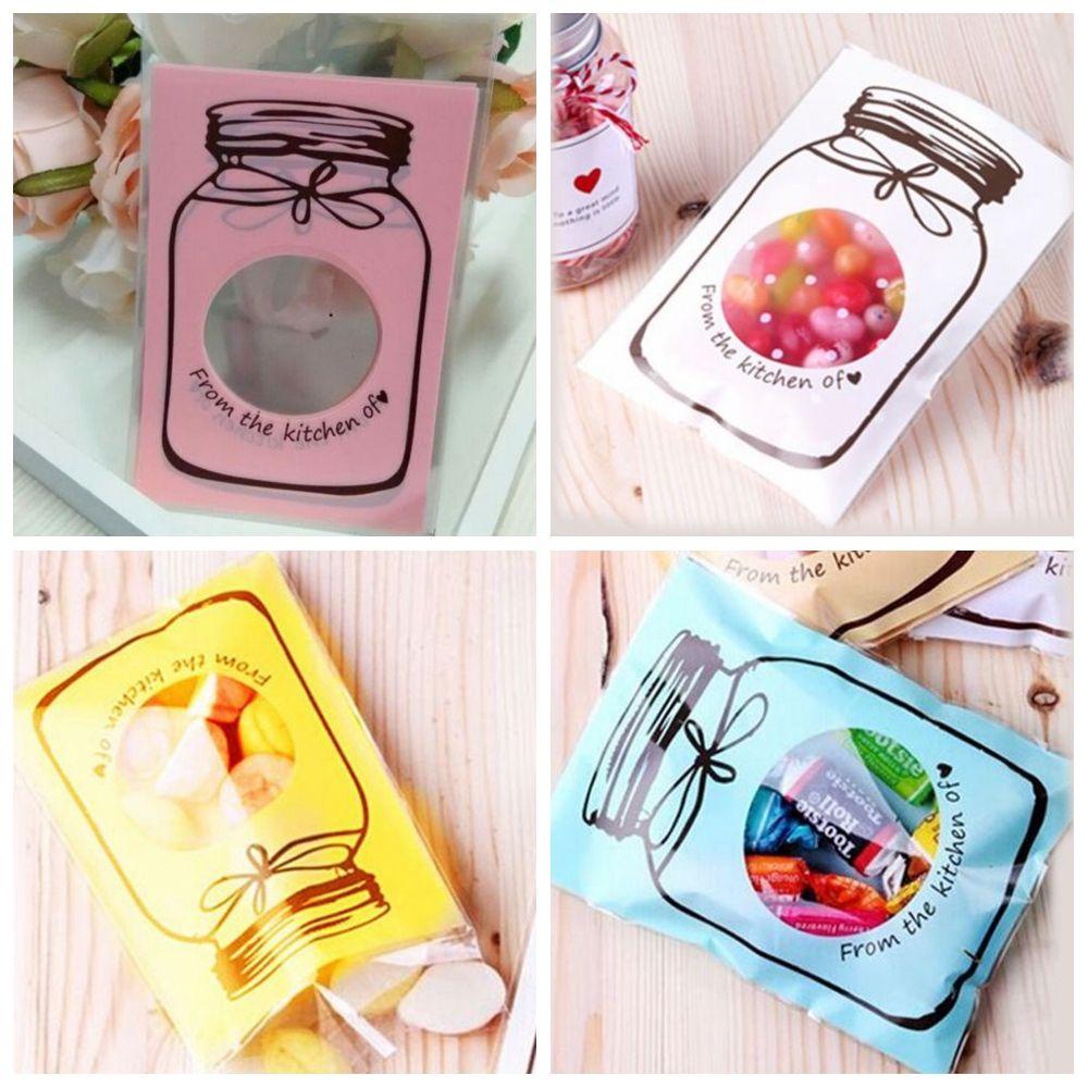 KUNHEV Set 100 Túi Đựng Kẹo Tự Dính Chất Lượng Cao Cho Tiệc Cưới