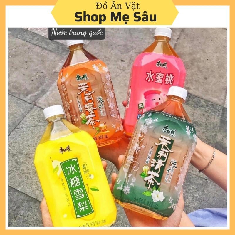 Nước Ép Trái Cây 💖FREESHIP💖 Nước Giải Khát Nội Địa Trung Chai 1 Lít Các Vị, Lê Chưng Đường Phèn, Trà Đào, Trà Nhài...