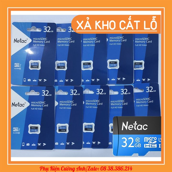 Thẻ nhớ tốc độ cao Netac class 10 dung lượng 16/32/64 GB tiện dụng ( Giá sốc )