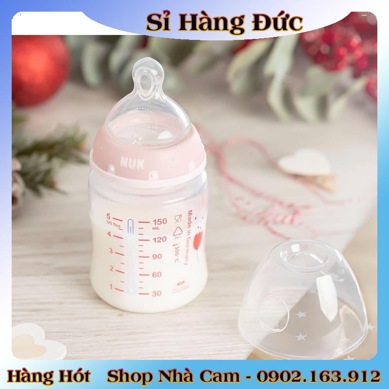 [auth] Bình Sữa Cảm Biến Nhiệt Nuk PP 150Ml / 300Ml Núm Silicone - Nội địa Đức Đủ Bill [Hot]