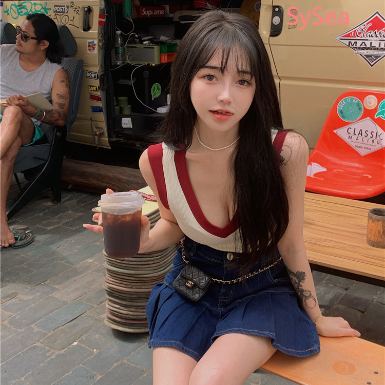 Women's Summer V-neck Sleeveless Camisole Sexy Tank Top | BigBuy360 - bigbuy360.vn