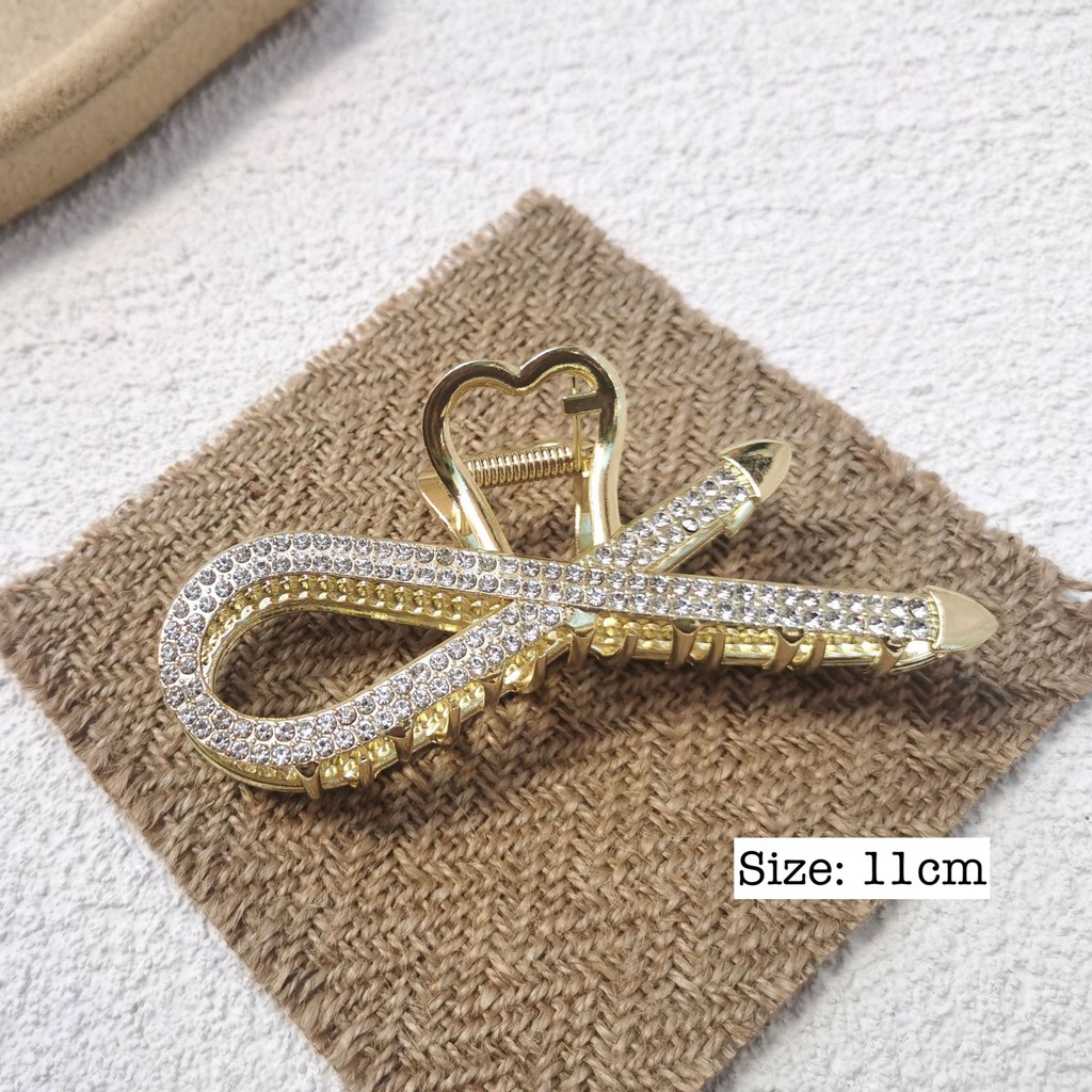 Kẹp tóc Hàn Quốc đính đá ngọc cặp tóc càng cua kim loại con cá thời trang xinh sang hottrend cho nữ Miituu KC