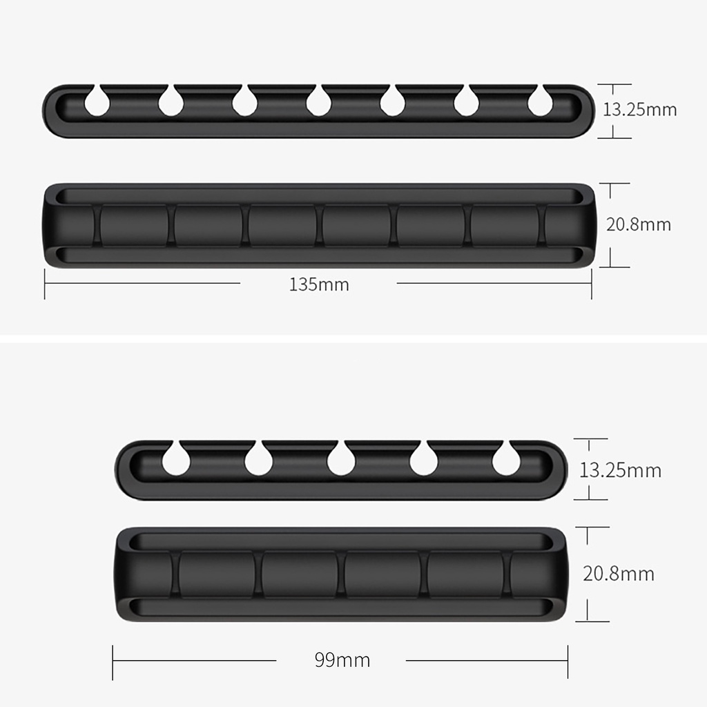 Kẹp giữ dây cáp bằng silicone tự dính đa năng cho văn phòng chất lượng cao
