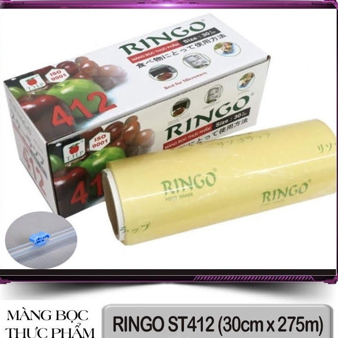 Màng Bọc Thực Phẩm RinGo 412 (30cm x 275m) Chính Hãng