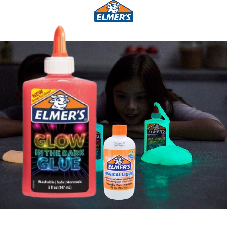 Bộ kit làm slime phát sáng trong tối Elmer’s Glow in the Dark 147ml – Hồng