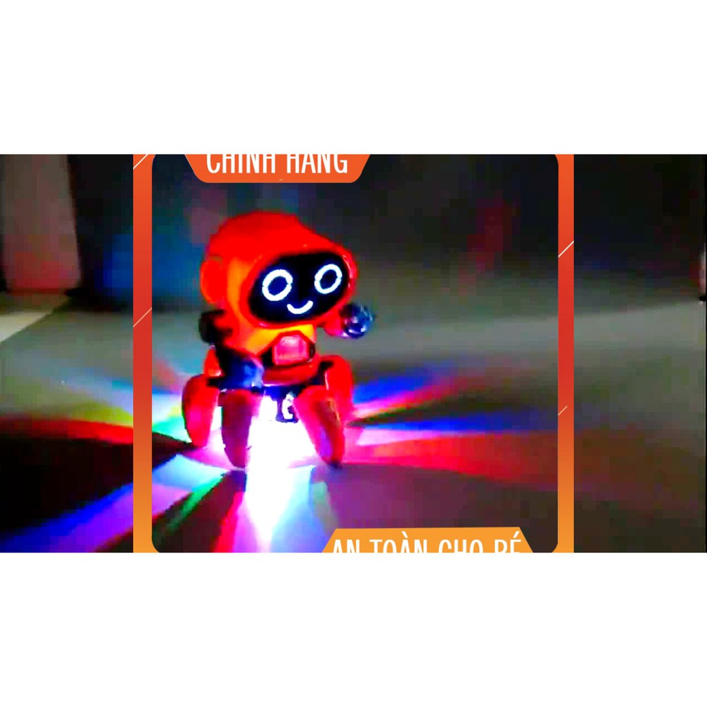 [𝐁𝐀́𝐍 𝐂𝐇𝐀̣𝐘] Robot thông minh nhảy múa chớp đèn di chuyển vui nhộn cho bé ( tặng kèm pin )