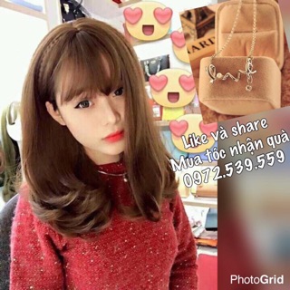 Com bo nguyên đầu ngang vai cúp + kẹp xoăn đuôi