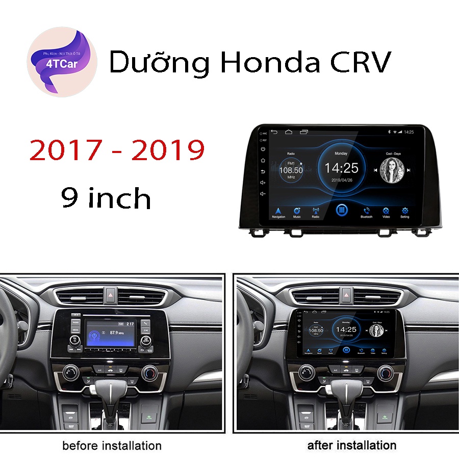 Mặt dưỡng Honda CRV 2017-2018 (9 inch) có CANBUS