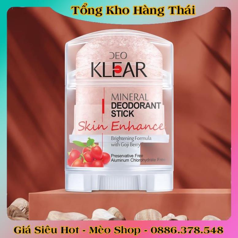 Lăn Đá Khoáng Deo KLEAR MINERAL DEODORANT STICK - Hàng Nội Địa Thái Lan chính hãng