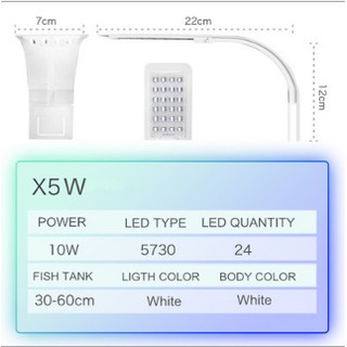 [SIÊU GIẢM GIÁ] Đèn LED kẹp bể cá X5 siêu sáng