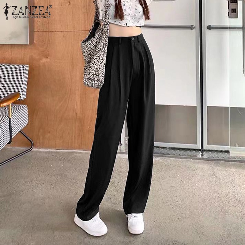 Quần dài ZANZEA ống rộng thời trang nữ tính