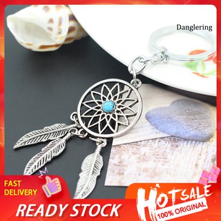Móc khóa hình dream catcher đính đá sáng tạo sang trọng