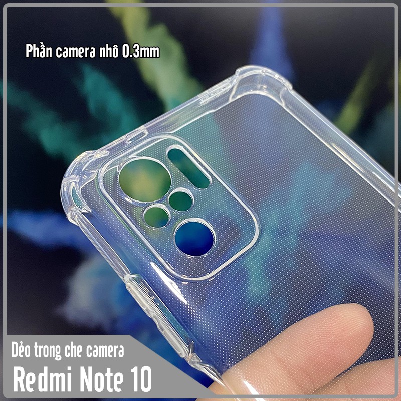 Ốp lưng cho Xiaomi Redmi Note 10 4G - Note 10S TPU Trong Suốt Che Camera
