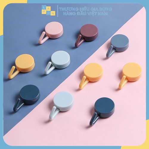 ⚡Combo 5⚡ Móc Tròn Dán Tường Treo Đồ Đa Năng - Móc Gắn Tường Trang Trí Decor Nhà Cửa Nhiều Màu Sắc 88251 Lamon Store