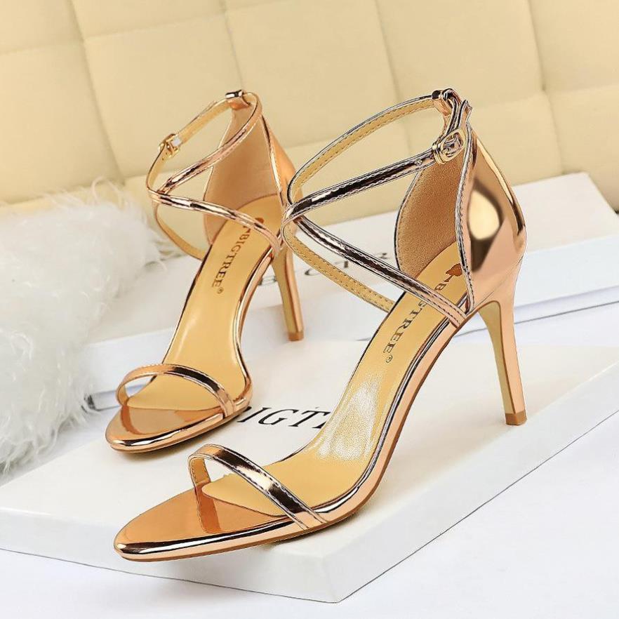 126-A8 GIÀY CAO GÓT TRÊN 7P BIGTREE SANDAL QUAI CHÉO CHÍNH HÃNG cao 7.5cm KL