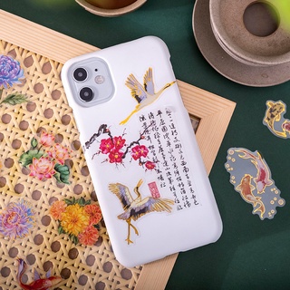 Ông Giấy 6 Kiểu 30 Tờ / Gói Hình dán Retro Cây Hoa Sen Mận Cá Koi Sáng tạo Tài khoản Tay Trang trí Ảnh ghép Tự làm Chất liệu Văn phòng phẩm Nhãn dán
