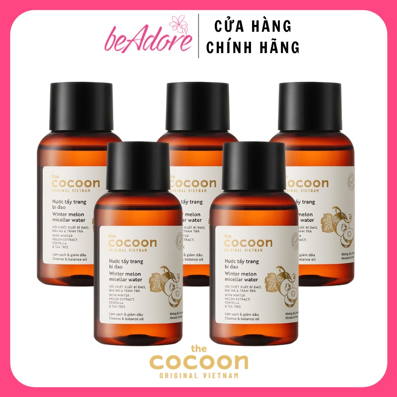 [140ml] Nước Tẩy Trang Dành Cho Da Dầu Mụn Chiết Xuất Bí Đao Cocoon Winter Melon Micellar Water 140ml