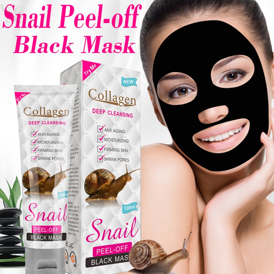 Mặt Nạ collagen Ốc Sên Lột Mụn Đầu Đen Làm Sạch Sâu Dưỡng Ẩm Làm Trắng Da Kiềm Dầu 120ml