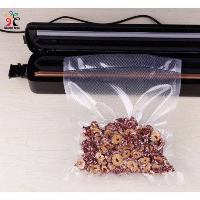 Máy hút chân không thực phẩm Vacuum Sealer dùng cho gia đình - Tặng 15 túi hút chân không rộng 20cm dài 25cm