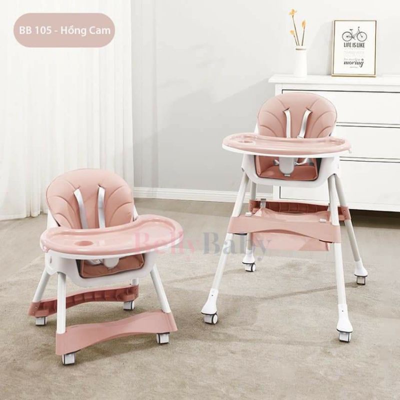 (BẢO HÀNH 24 THÁNG) Ghế Ăn Dặm Gấp Gọn, Nâng Hạ 2 Độ Cao, Ghế Belly Bb105