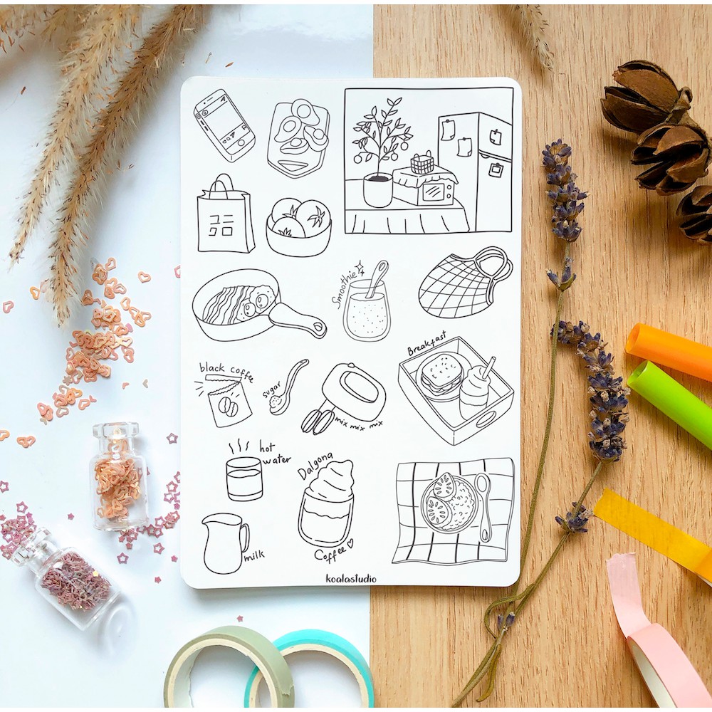 Bullet journal sticker - Cozy life 1