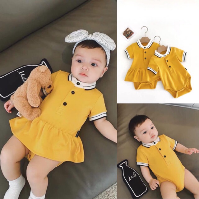 [ MD23] set body polo bé trai và bé gái chất liệu cotton da cá mềm mát