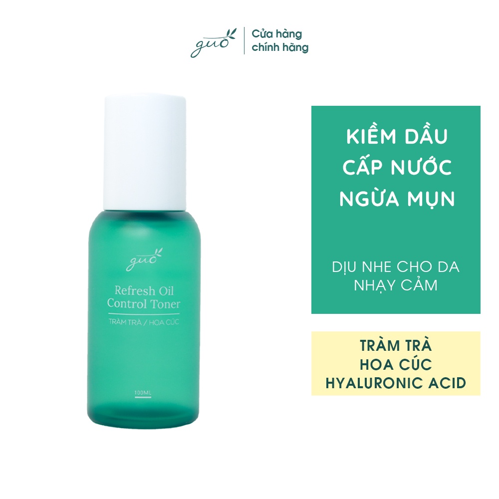 [Kiềm dầu thoáng da cả ngày-100% cấp HA căng da ngừa mụn] 100% thảo mộc-Toner Cân Bằng GUO 100ml