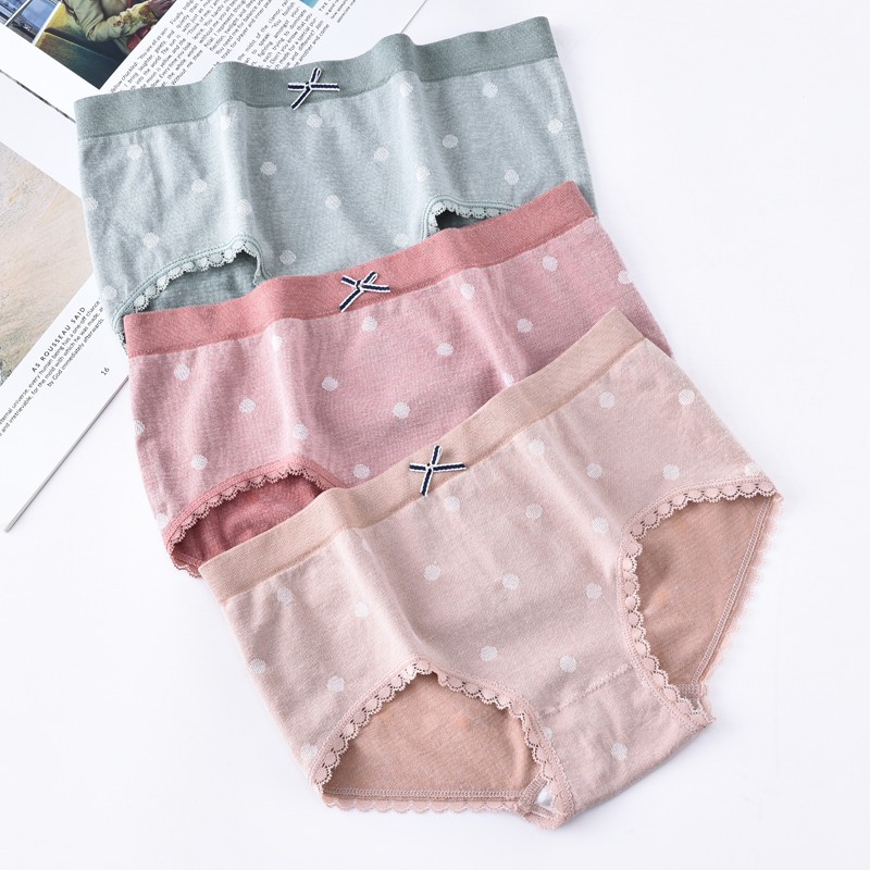 Quần Lót Chấm Bi Đính Nơ Thiết Kế Xinh Xắn Cho Nữ