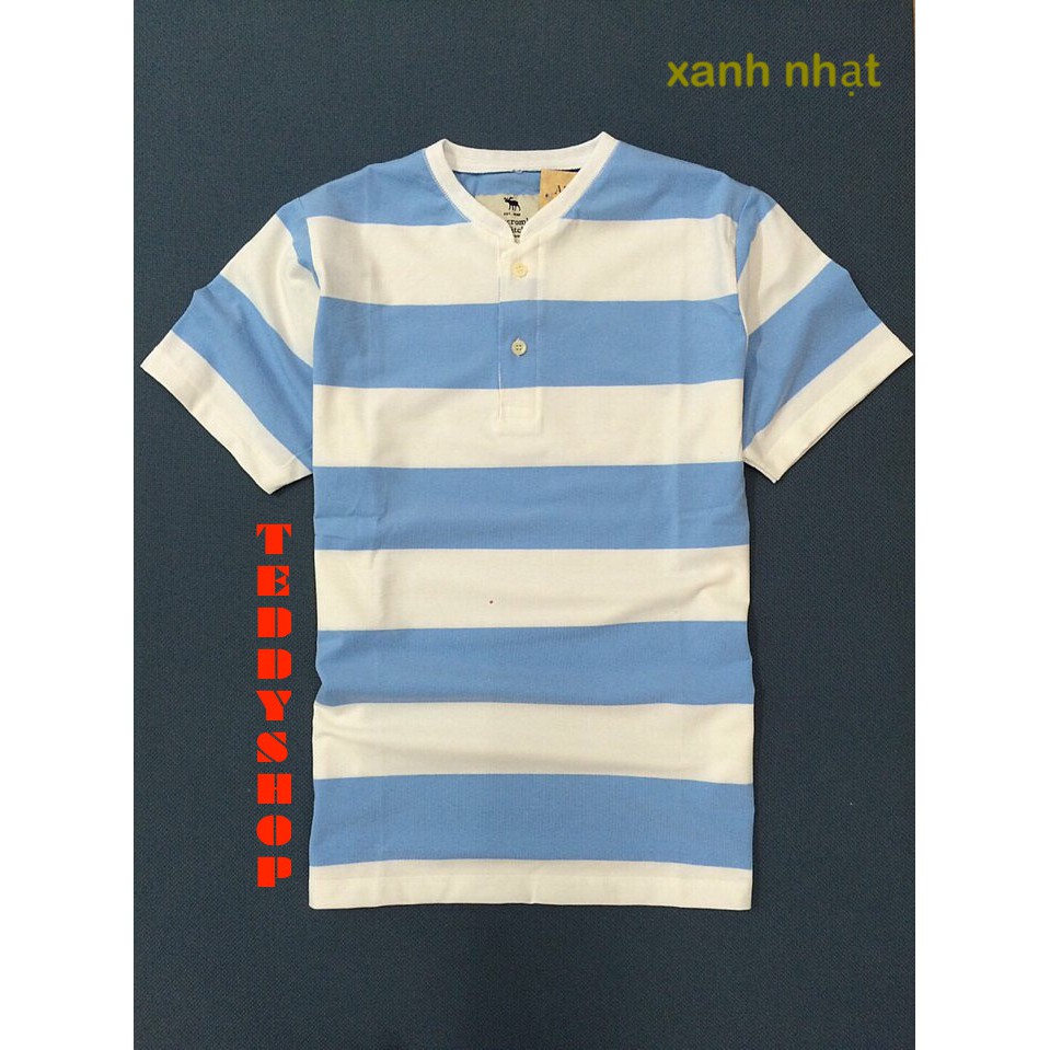 [5 màu] Áo thun nam cổ trụ ABER phối sọc thời trang -  MỐT - phong cách | BigBuy360 - bigbuy360.vn