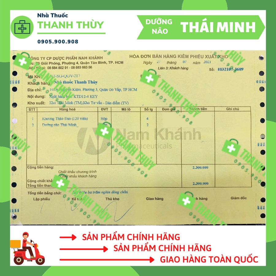 🅼🆄🅰 6 🆃🅰🅽🅶 1 DƯỠNG NÃO THÁI MINH  Hỗ Trợ Hoạt Huyết, Giúp Tăng Cường Lưu Thông Máu Não