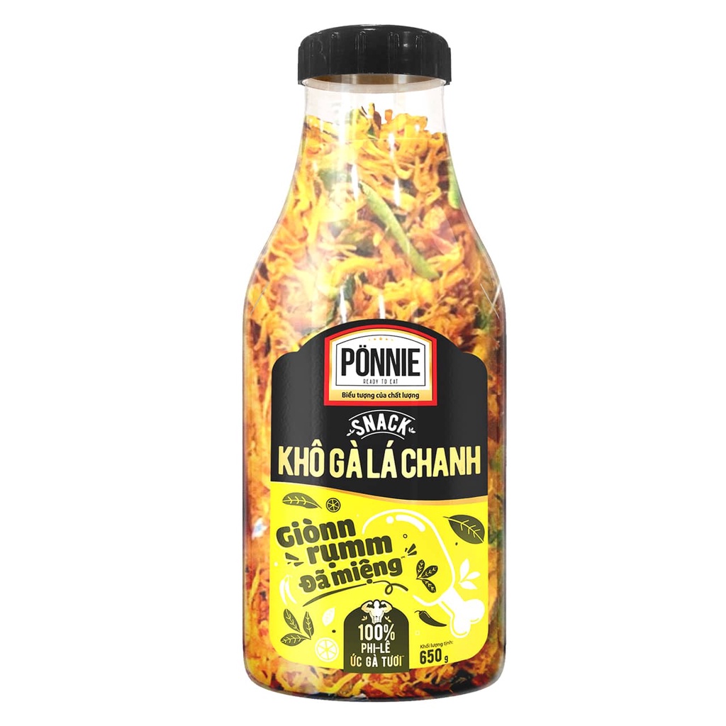 Snack Khô Gà lá chanh chai 650g giòn rụm [MEATDeli HCM]