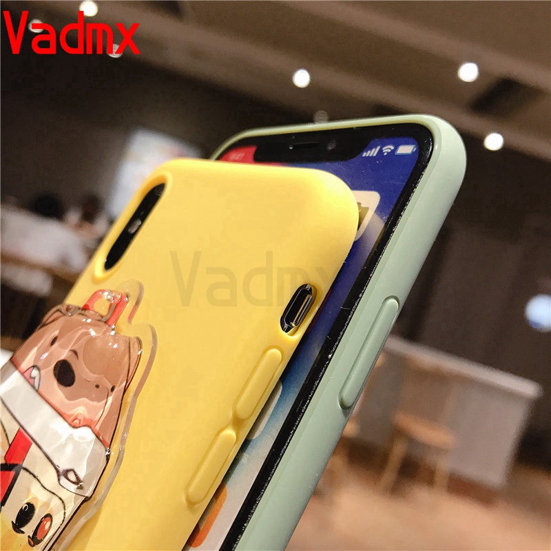 Ốp điện thoại hình gấu 3D lấp lánh cho Xiaomi Mi A2 Lite Redmi 7 6A 6 5A 5 4X 4A GO s