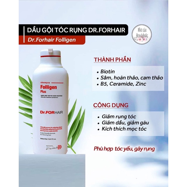 Dầu gội giảm rụng tóc, kích thích mọc tóc Dr For Hair