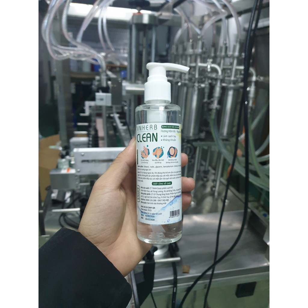Dung dịch nước xịt rửa tay khô khử trùng sạch da tay tránh lây nhiễm bệnh - VNHerb Clean (Chai 100ml - 500ml) | BigBuy360 - bigbuy360.vn