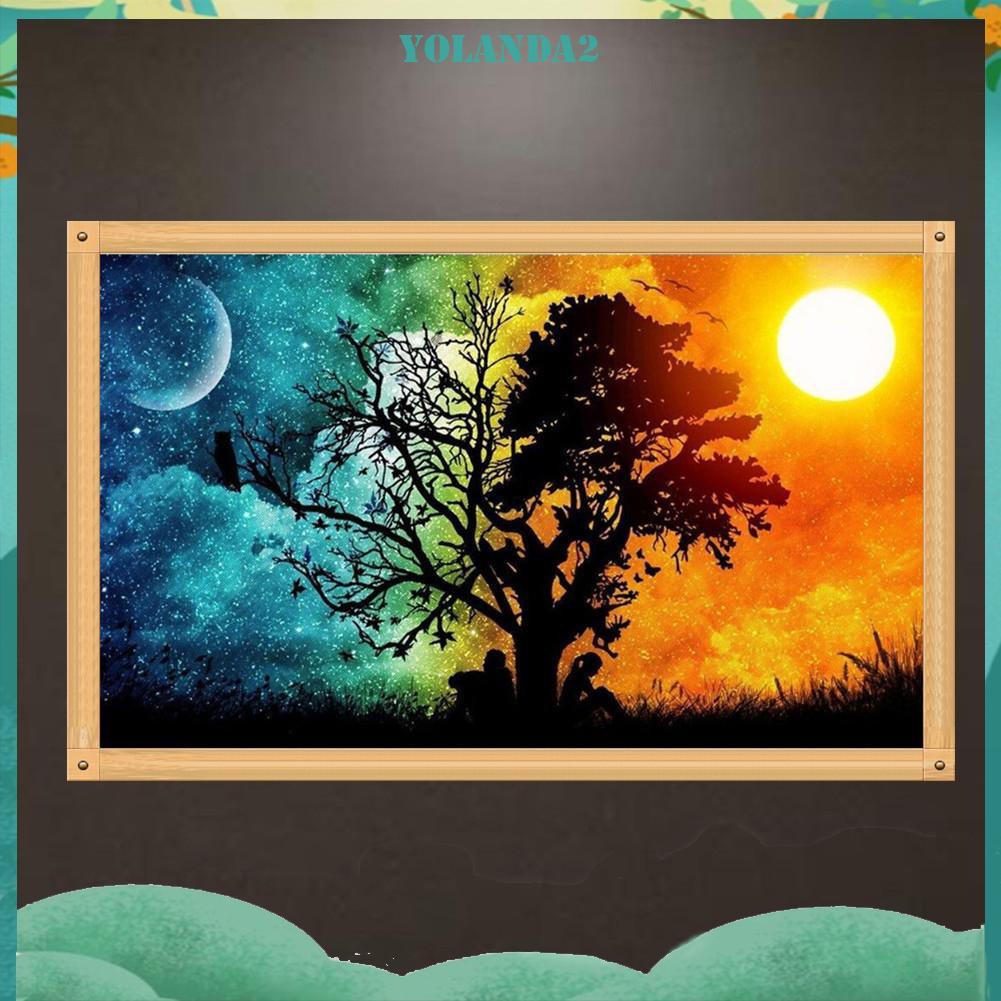 Toàn Bộ Tranh Thêu Chữ Thập Đính Đá Kim Cương Hình Cây