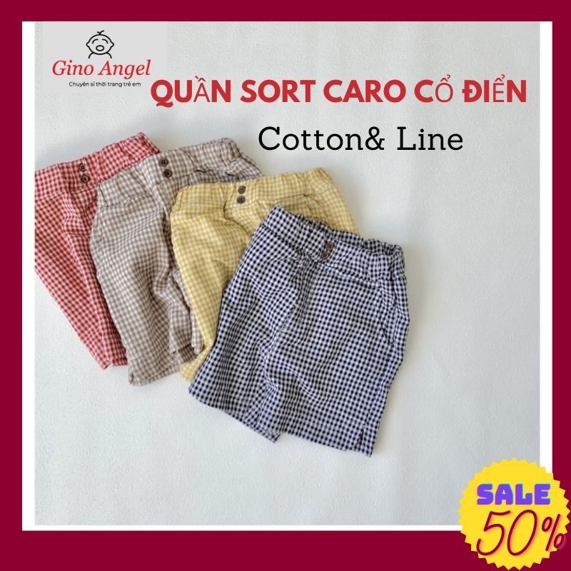 Quần Short Cho Bé Trai 🌟FreeShip🌟Quần Short Caro Cho Bé Trai Cá Tính