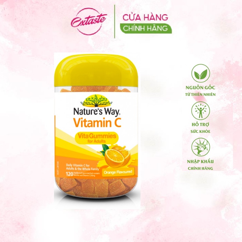 Kẹo dẻo bổ sung Vitamin C cho người lớn Nature’s Way Vitamin C Vita Gummies for Adults 120 viên Healthy Care Extaste