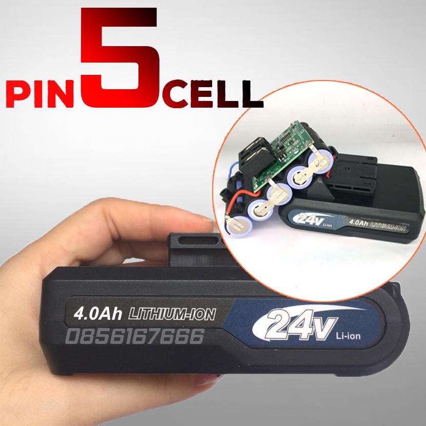 Máy khoan bê tông Pin cầm tay Makita 24v full phụ kiện - máy khoan Makita có búa khoan tường - bắt vít