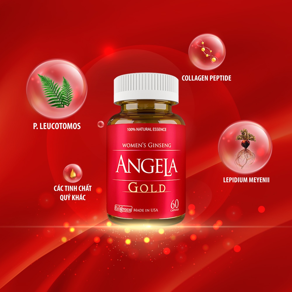 Viên uống ANGELA GOLD tăng cường sinh lý nữ (60 viên)