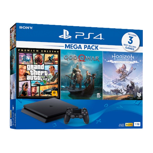 Sony Chính Hãng - New 100% - Bộ máy chơi game PlayStation 4  Slim 1TB Mega Pack 2
