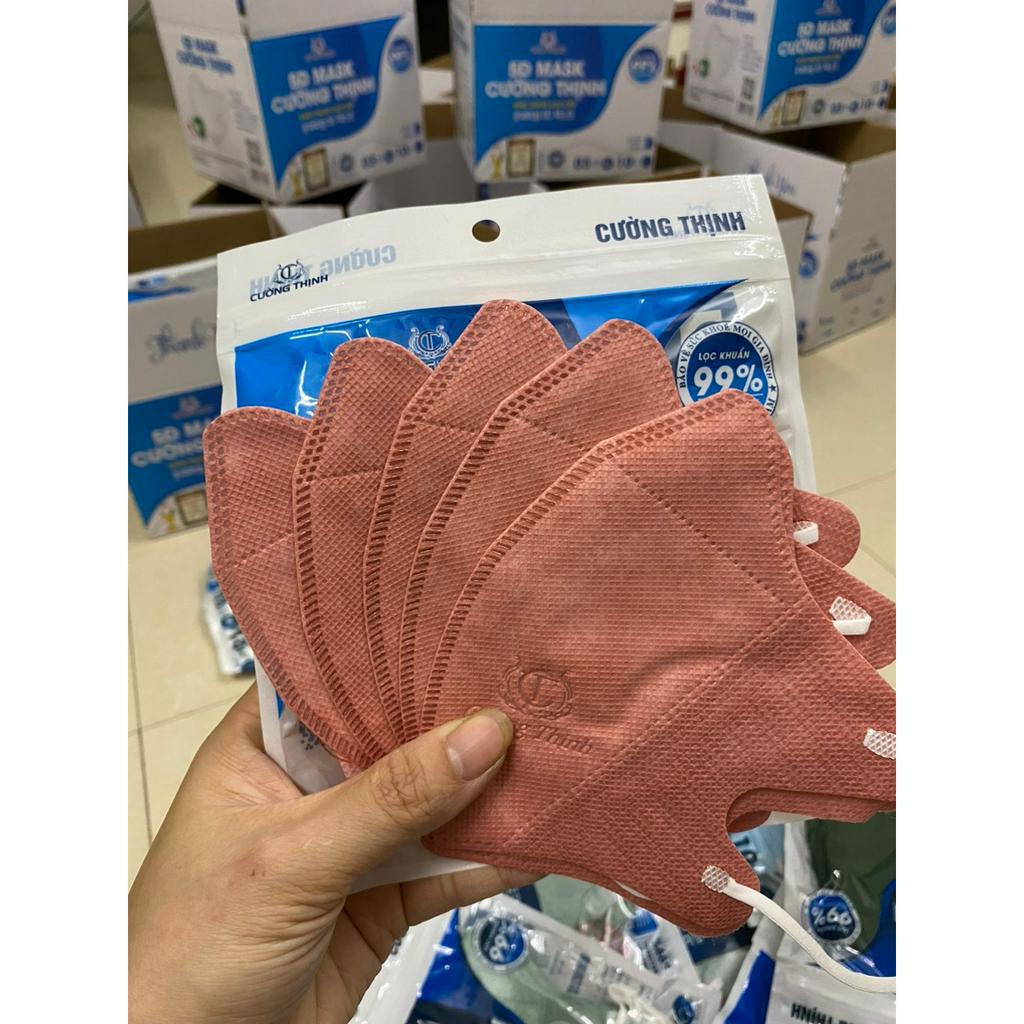 Thùng 100 chiếc khẩu trang 5D Cường Thịnh - Hàng chính hãng siêu đẹp