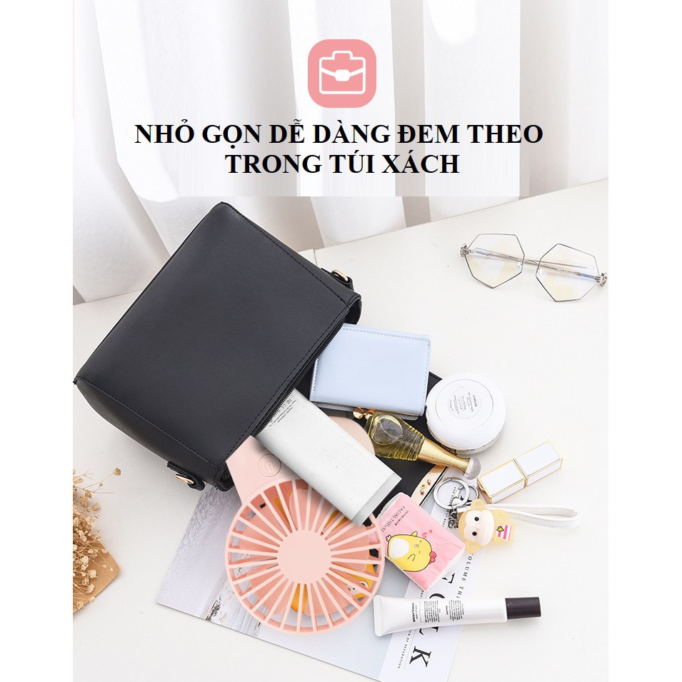 Quạt Mini Cầm Tay DianDi DD1183, Mini Fan 2 Tốc Độ Gió, Pin 600mAH Có Thể Sử Dụng 2-3 Giờ