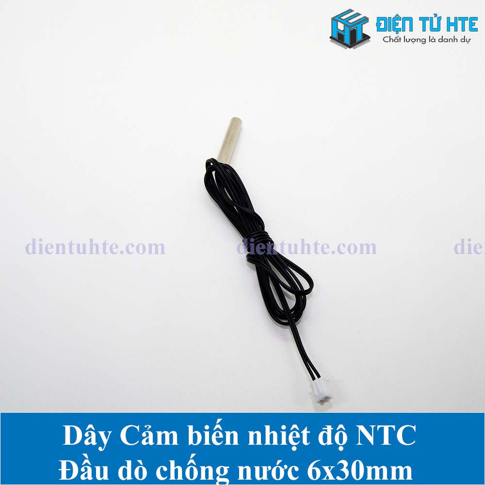 Dây cảm biến NTC 10K 1% B3950 đầu dò 5x25mm 4x25mm [HTE Quy Nhơn CN2]