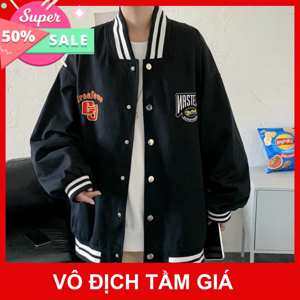 Áo khoác dù BOMBER nam nữ unisex In chữ nổi GJ cao cấp (dù 2 lớp có ảnh thật) hoodie1996
