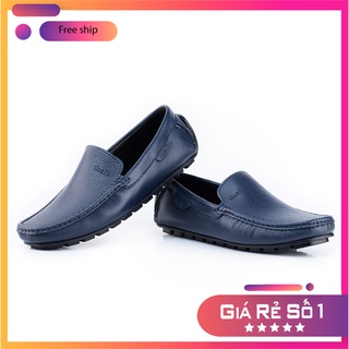 Giày lười Thai’s da bò thật 100%. Nhập khẩu Thái Lan. Màu xanh Navy