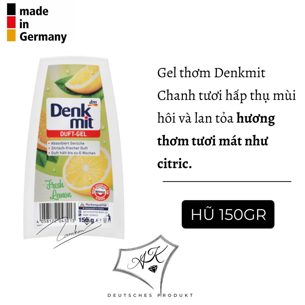 [ Hàng Đức ] Sáp thơm phòng Denkmit - nội địa Đức  - hũ 150g