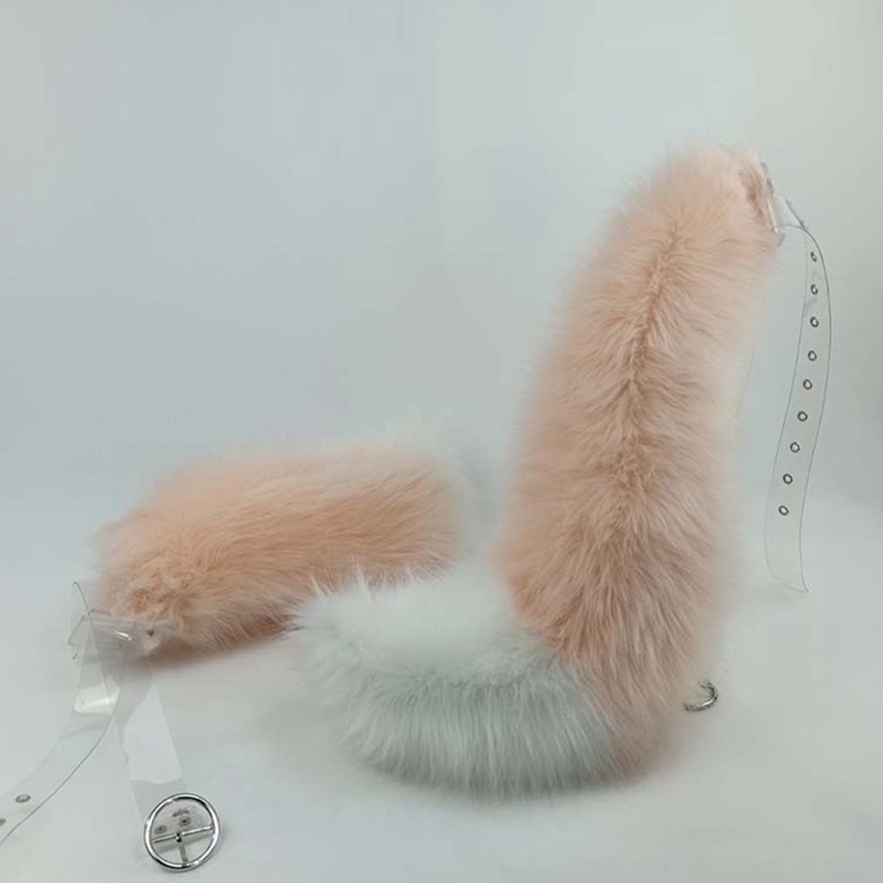 Băng Đô Cài Tóc Đính Đuôi Cáo Giả Bằng Lông Hóa Trang Halloween