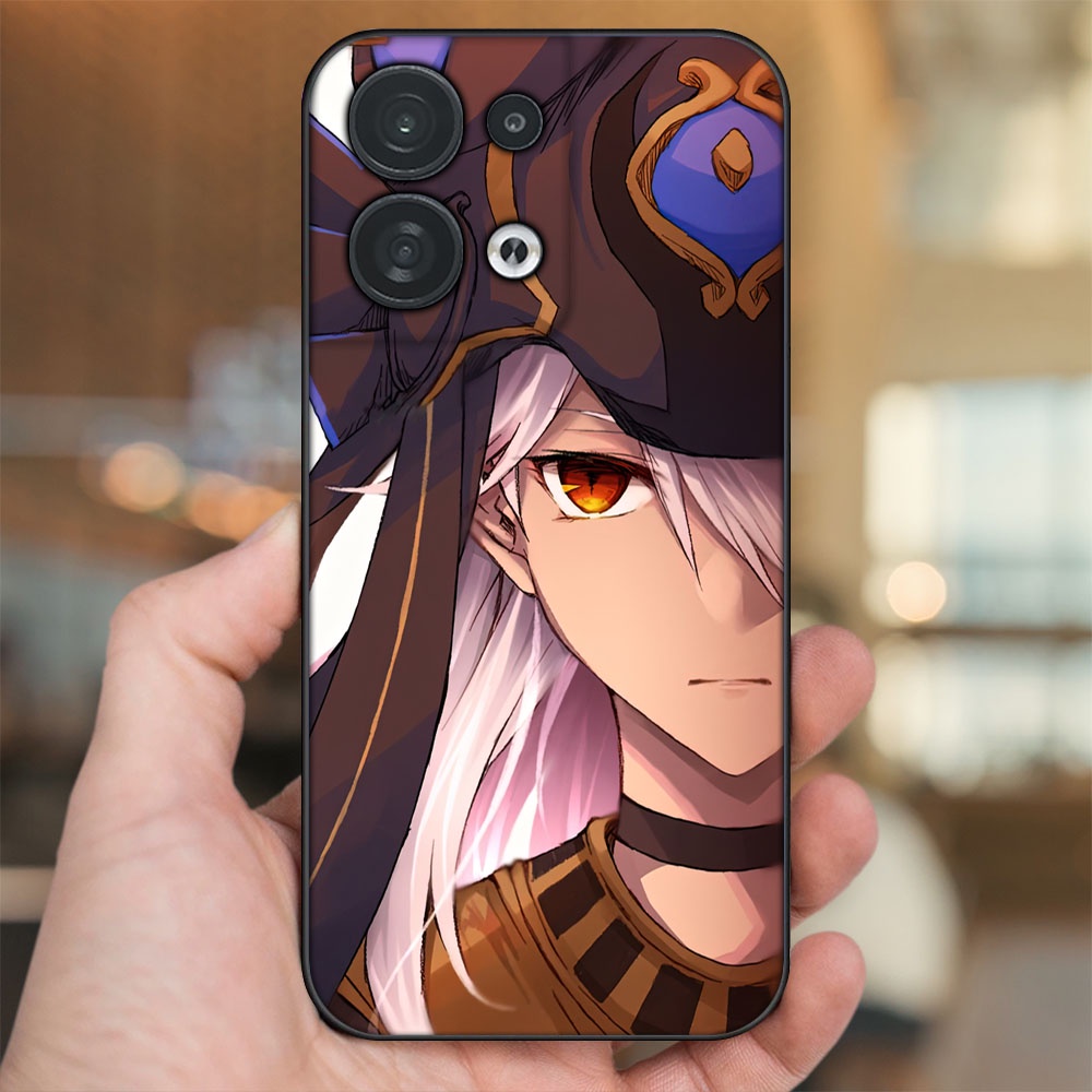 Ốp lưng Oppo Reno 8 5G viền đen in hình Cyno Genshin Impact